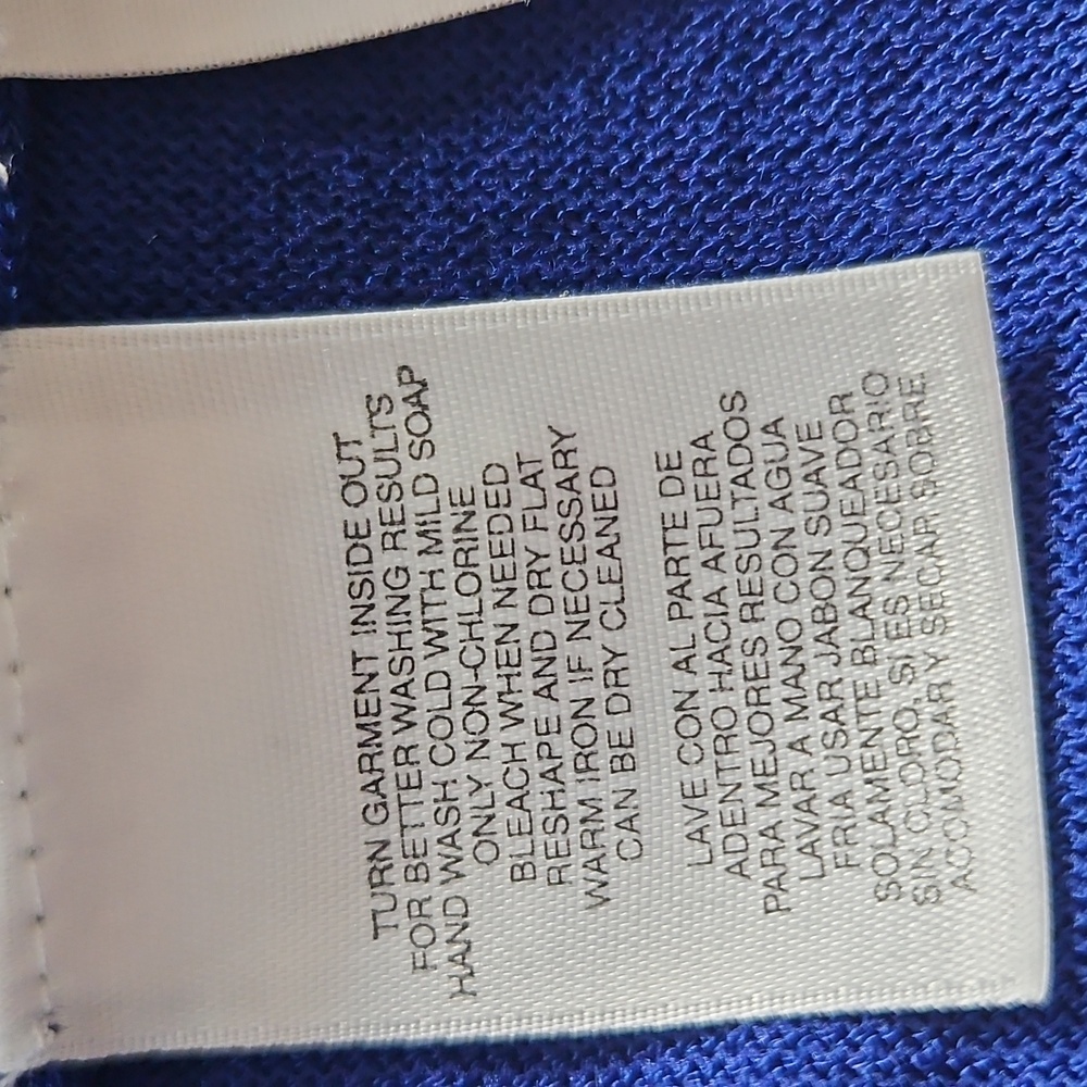 Jones New York Royal Blue Embellished Cardigan W/ Matching   Tank Top - Picture 7 of 11